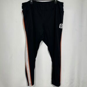 Harley-Davidson #30 Black Orange Racing Stripe Performance Leggings Women's 3W